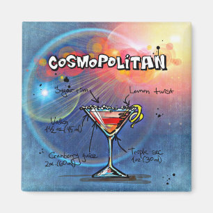 Cosmopolitan Recipbar Blue Magneet
