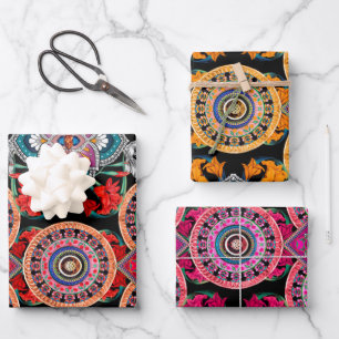 Cosmopolitan  Retro Patroon Inpakpapier Vel