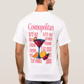 Cosmopolitan T-Shirt – Chic Pink Martini Cocktail (Achterkant)