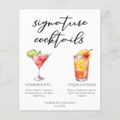 Cosmopolitan Tequila Sunrise Cocktails Menu (Voorkant)