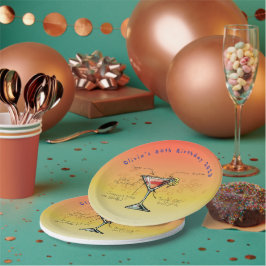Cosmopolitan Verjaardagsfeest Papieren Borden Papieren Bordje