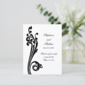 Cosmopolitische bloei en krullen RSVP Kaart (Staand voorkant)