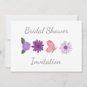 Cosmos Bloem Bruidsdouche, Roze & Paarse Set Kaart (Voorkant)