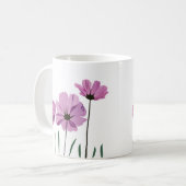 Cosmos Bloem Paarse Bloem Roze Bloem Koffiemok (Voorkant links)