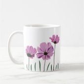 Cosmos Bloem Paarse Bloem Roze Bloem Koffiemok (Links)