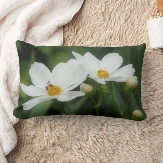 Cosmos Bloemen En Bij   Kussen (Deken)