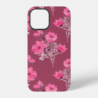 Cosmos bloemen naadloos patroonabstract, kunst, ac iPhone 12 hoesje