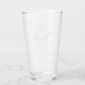 cosmos bloemontwerp - Minimalistische fijne lijn  Glas (Achterkant)