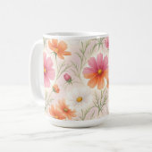 Cosmos Bloesems Pastel Harmonie Koffiemok (Voorkant links)