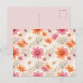 Cosmos Blossoms Pastel Harmony Feestdagenkaart (Voorkant / Achterkant)