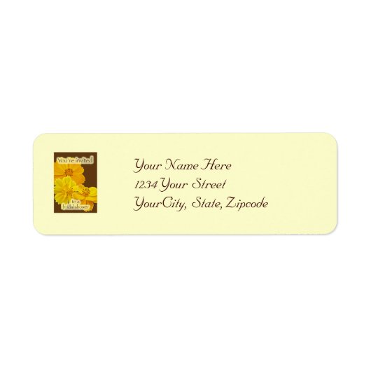 Cosmos Bridal Shower Invitation Address Label (Voorkant)