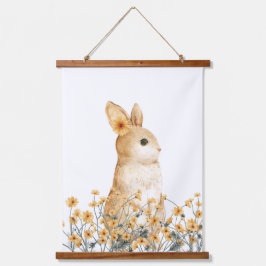 Cosmos Bunny Flower Woodland kwekerij Decor Hangend Wandkleed