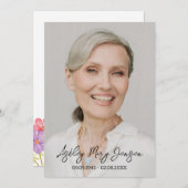 Cosmos Celebration of Life Photo Funeral Kaart (Voorkant / Achterkant)