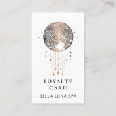 *~* Cosmos Celestial Boho QR beloont gouden sterre Klantenkaartje (Achterkant)