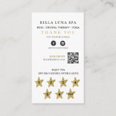 *~* Cosmos Celestial Boho QR beloont gouden sterre Klantenkaartje (Voorkant)