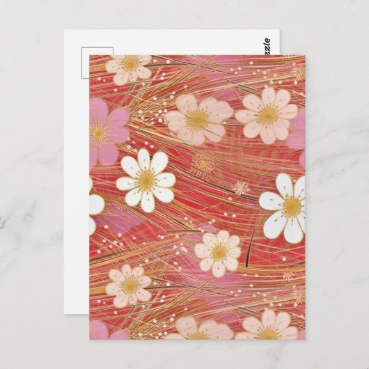 Cosmos Chiyogami Briefkaart (Voorkant / Achterkant)