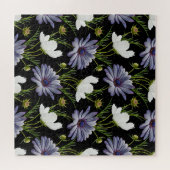 Cosmos Daisy Bloemen Naadloze Collage Legpuzzel (Horizontaal)