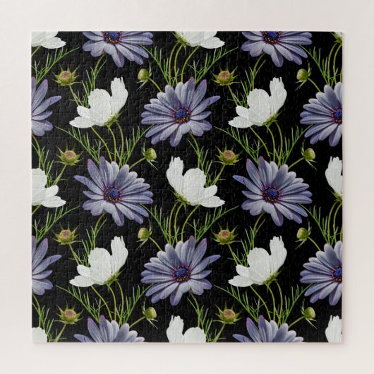 Cosmos Daisy Bloemen Naadloze Collage Legpuzzel (Verticaal)
