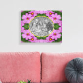 Cosmos Daisy Flowers Creëer Uw Eigen Foto Canvas Afdruk (Insitu (Woonkamer))