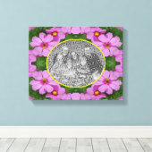 Cosmos Daisy Flowers Creëer Uw Eigen Foto Canvas Afdruk (Insitu (Houten vloer))