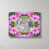 Cosmos Daisy Flowers Creëer Uw Eigen Foto Canvas Afdruk (Voorkant)