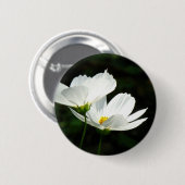 Cosmos Daisy Flowers Ronde Button 5,7 Cm (Voorkant /achterkant)