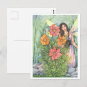 Cosmos Flower Fairy Fantasy Art Briefkaart (Voorkant / Achterkant)