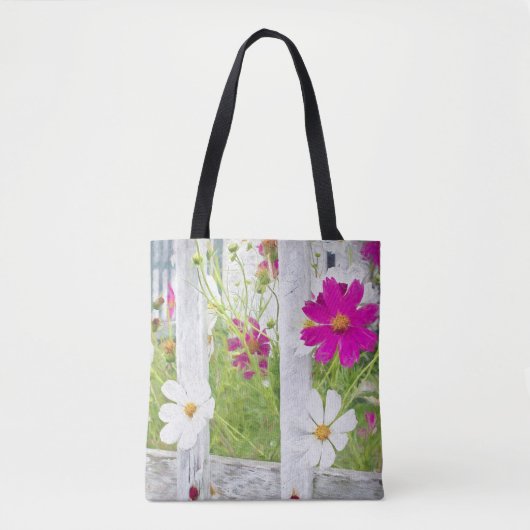 Cosmos Flower Garden Tote Bag (Voorkant)