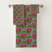 Cosmos Flower Natuur Pattern Bad Handdoek (Insitu)