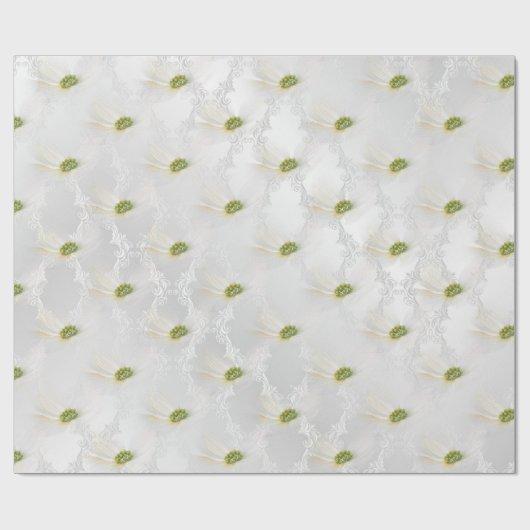 Cosmos flower op White Wedding Elegance Cadeaupapier (Vlak)