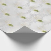 Cosmos flower op White Wedding Elegance Cadeaupapier (Hoek)