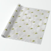 Cosmos flower op White Wedding Elegance Cadeaupapier (Uitgerold)