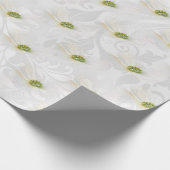 Cosmos flower op White Wedding Elegance Cadeaupapier (Hoek)