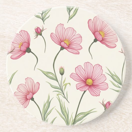 Cosmos Flower Sandstone Drink Onderzetter (Voorkant)