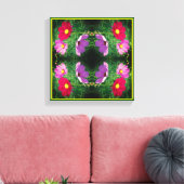 Cosmos Flower Trio Abstract Canvas Afdruk (Insitu (Woonkamer))