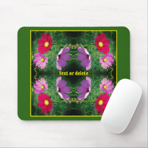 Cosmos Flower Trio Abstract gepersonaliseerd Muismat