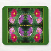 Cosmos Flower Trio Abstract gepersonaliseerd Muismat (Voorkant)
