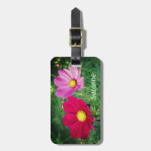 Cosmos Flower Trio Personalized Bagagelabel (Voorkant verticaal)