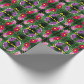 Cosmos Flower Trio Personalized Cadeaupapier (Hoek)