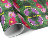 Cosmos Flower Trio Personalized Cadeaupapier (Rol Hoek)