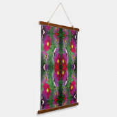 Cosmos Flowers Abstract Nature Pattern     Hangend Wandkleed (Gebogen)