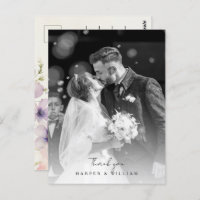 Cosmos Flowers Dank u Foto Bruiloft Briefkaart