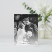 Cosmos Flowers Dank u Foto Bruiloft Briefkaart (Staand voorkant)