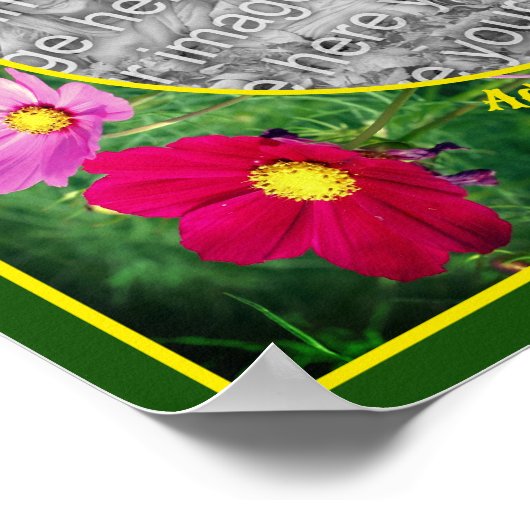 Cosmos Flowers Lijst Creëer Uw eigen foto Poster (Hoek)