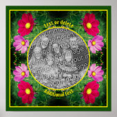 Cosmos Flowers Lijst Creëer Uw eigen foto Poster (Voorkant)