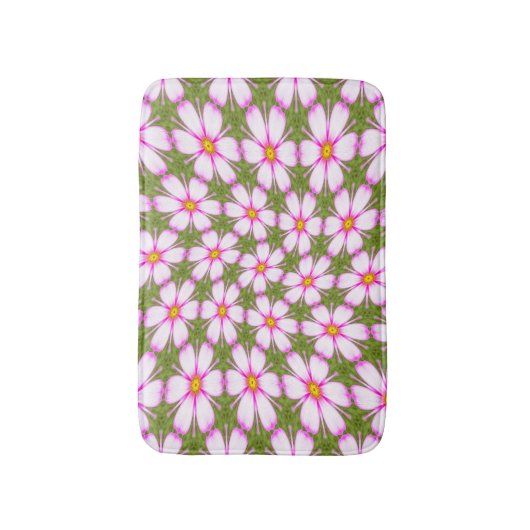 Cosmos Flowers Pattern Badmat (Voorkant Verticaal)