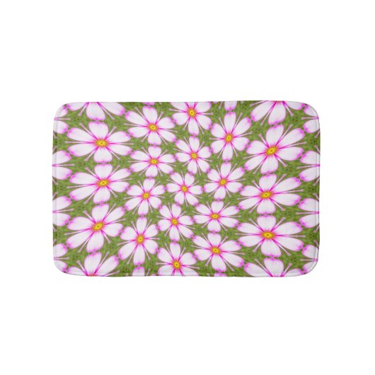 Cosmos Flowers Pattern Badmat (Voorkant)