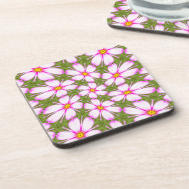 Cosmos Flowers Pattern Bier Onderzetter