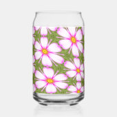 Cosmos Flowers Pattern Blikvorm Glas (Voorkant)