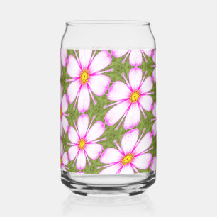 Cosmos Flowers Pattern Blikvorm Glas